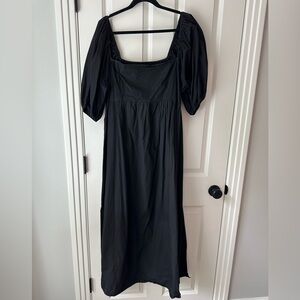 Nasal puff sleeve maxi dress